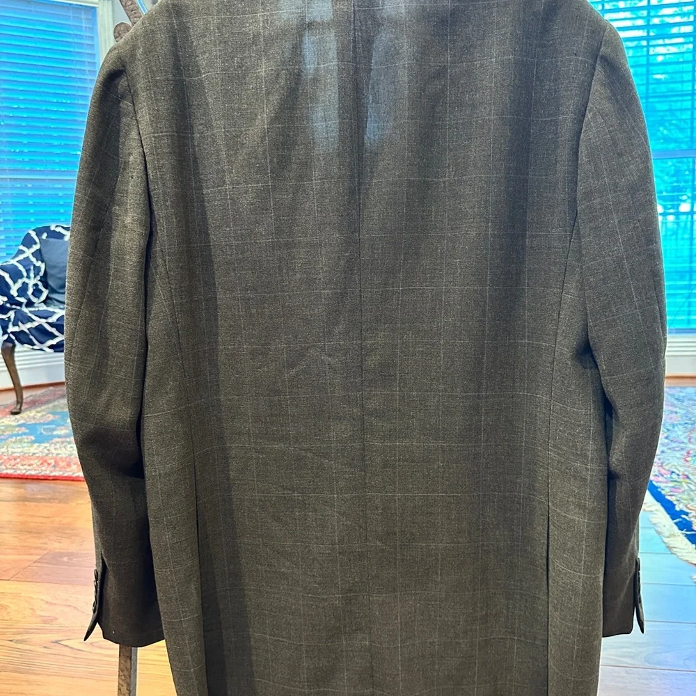 Kiton Brown Gray Sport Coat Premium Wool Mohair Size 54 Drop 7L - Picture 3 of 16